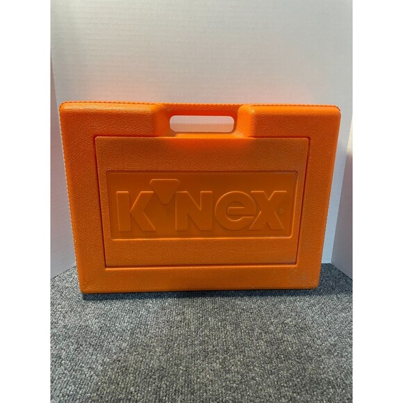 Vintage  Kinex Orange Box Hard Carrying Carry Case 1995 filled with K'NEX - Picture 1 of 8